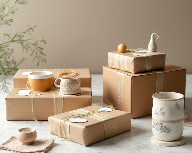 Online eco-ceramics shop with sustainable packaging and carbon-neutral shipping